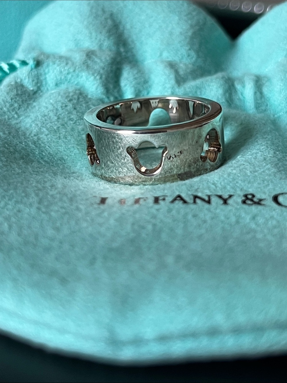 Tiffany & Co. Silver Band with Tulip Cutouts
